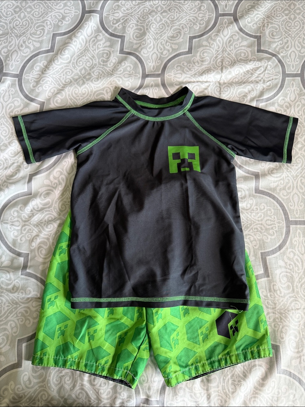 💚 Minecraft Rash Guard Swim Set 💚